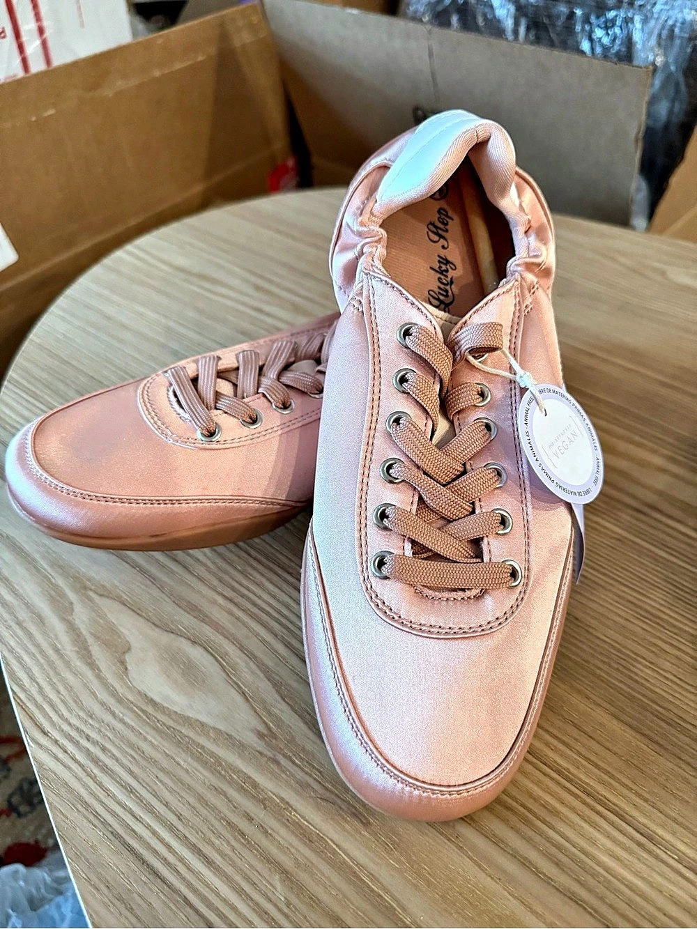 Lucky Step Metallic Pink Sneakers US 10 NWT